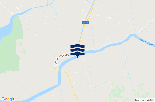 Năm Căn, Vietnamの潮見表地図