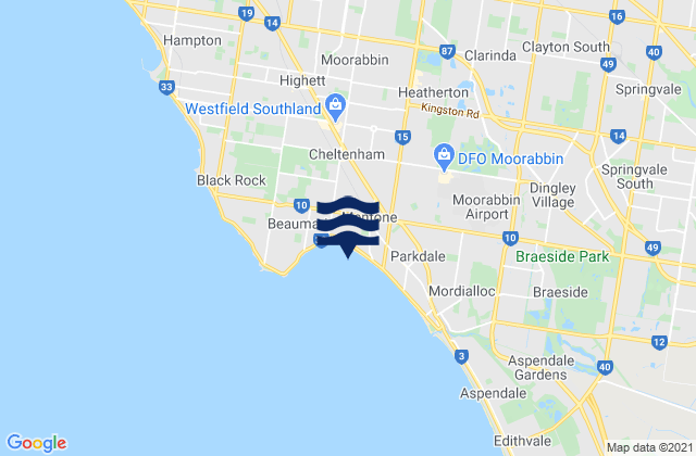 Oakleigh South, Australiaの潮見表地図