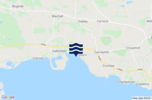 Oakley, United Kingdomの潮見表地図