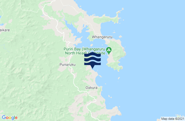 Oakura Bay, New Zealandの潮見表地図
