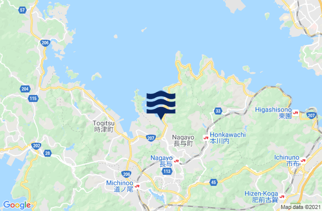 Obita, Japanの潮見表地図