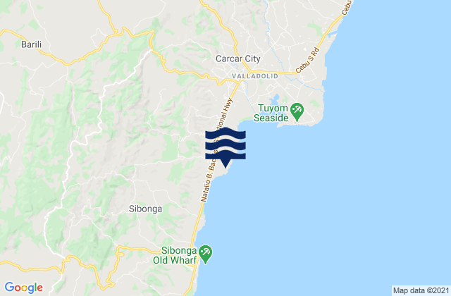 Ocaña, Philippinesの潮見表地図