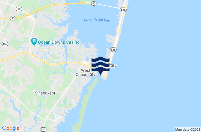 Ocean City Inlet, United Statesの潮見表地図
