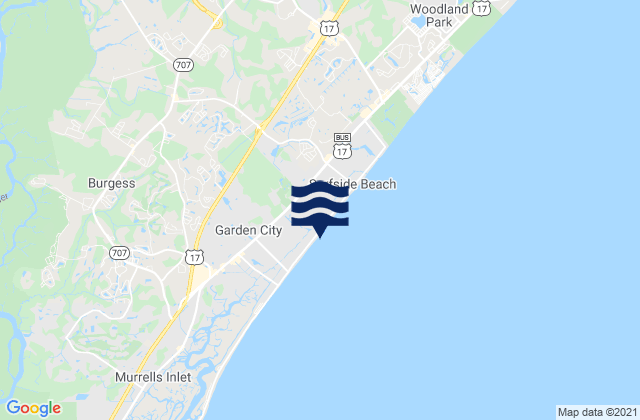Oceanside Beach, United Statesの潮見表地図