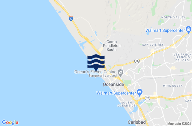 Oceanside Harbor, United Statesの潮見表地図