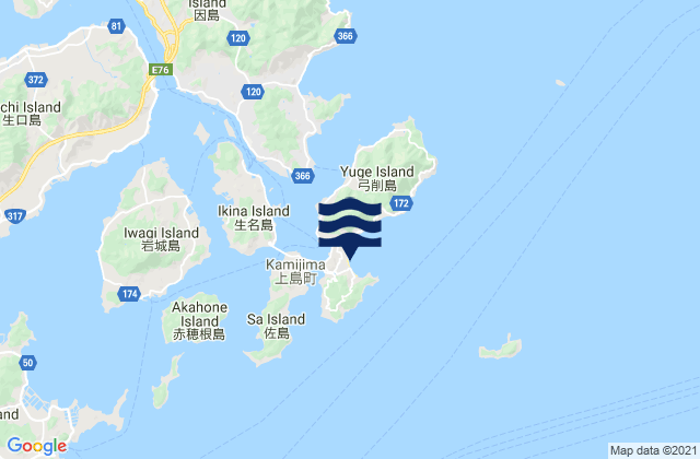 Ochi-gun, Japanの潮見表地図