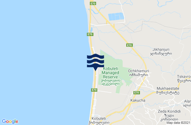 Ochkhamuri, Georgiaの潮見表地図