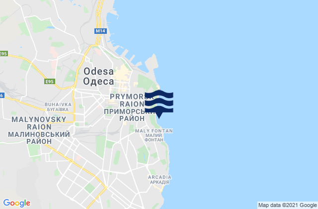Odeska Oblast, Ukraineの潮見表地図