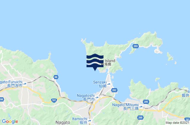 Odomari (Senzaki), Japanの潮見表地図