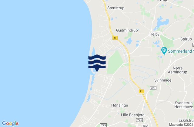 Odsherred Kommune, Denmarkの潮見表地図