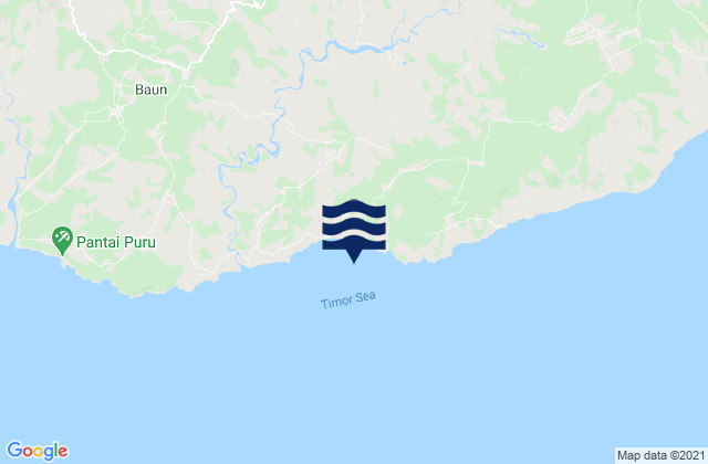 Oekuu, Indonesiaの潮見表地図