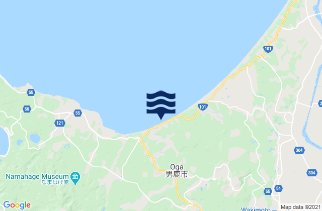 Oga-shi, Japanの潮見表地図