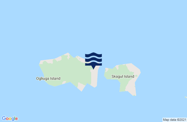 Ogliuga Island (east Coast), United Statesの潮見表地図