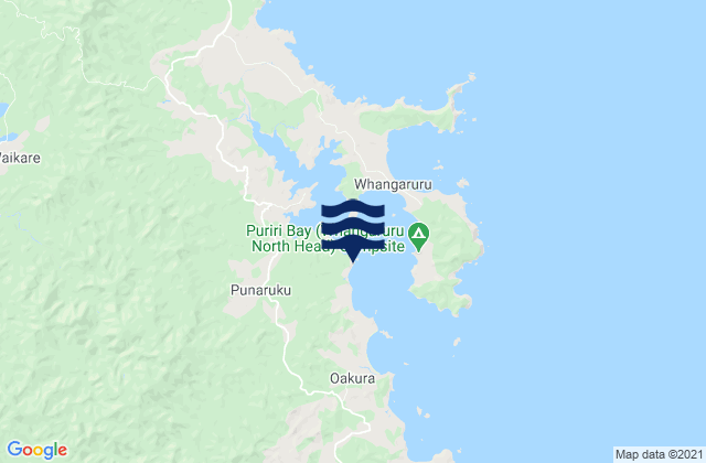 Ohawini Bay, New Zealandの潮見表地図