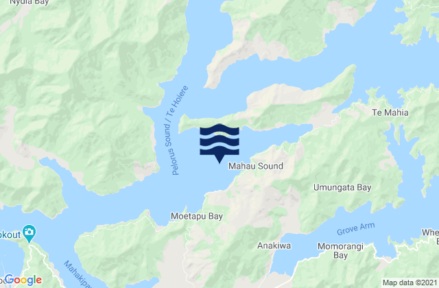 Ohingaroa Bay, New Zealandの潮見表地図