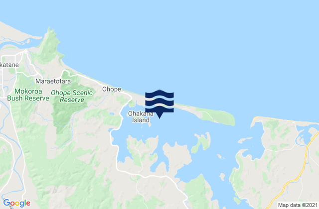 Ohiwa Harbour, New Zealandの潮見表地図