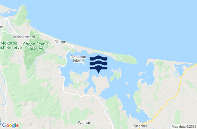 Ohiwa Harbour, New Zealandの潮見表地図