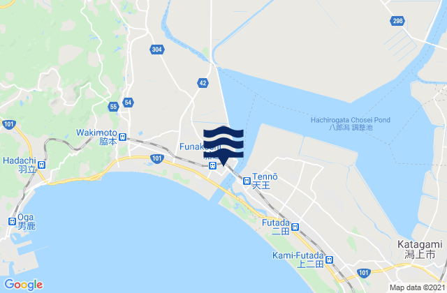 Ohunakosi, Japanの潮見表地図