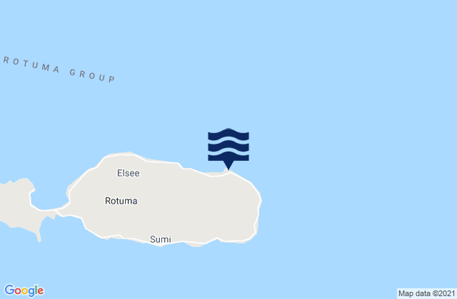 Oinafa, Fijiの潮見表地図
