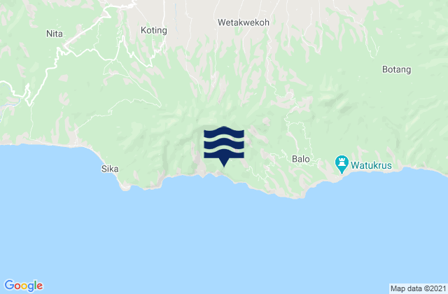 Ojan, Indonesiaの潮見表地図