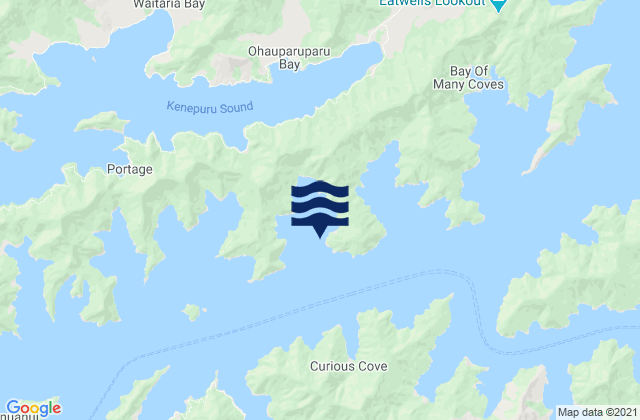 Okahu Bay, New Zealandの潮見表地図