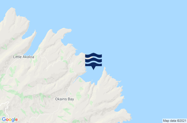 Okains Bay, New Zealandの潮見表地図