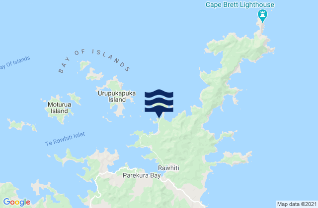 Oke Bay, New Zealandの潮見表地図