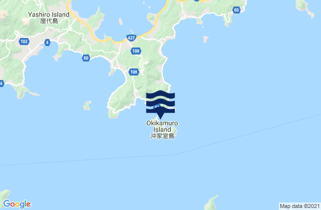 Okikamuro, Japanの潮見表地図