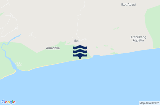 Okoroete, Nigeriaの潮見表地図