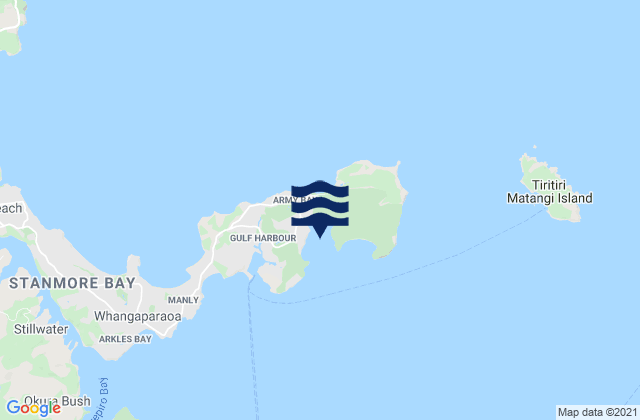 Okoromai Bay, New Zealandの潮見表地図