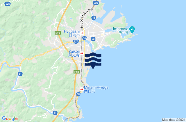 Okuragahama, Japanの潮見表地図