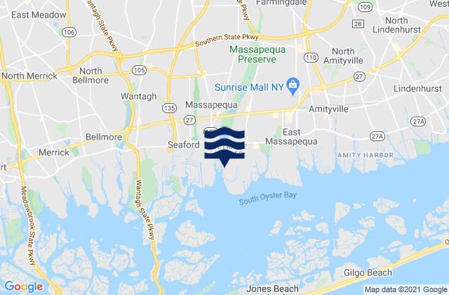 Old Bethpage, United Statesの潮見表地図