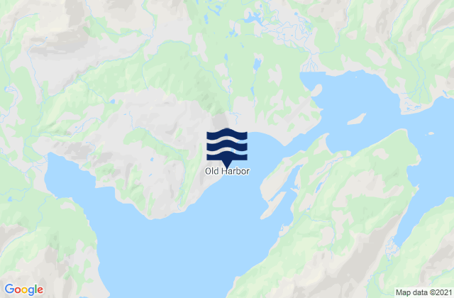 Old Harbor Kodiak Island, United Statesの潮見表地図