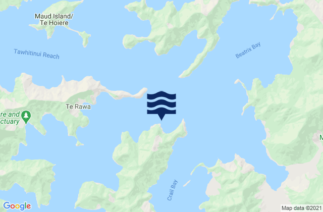 Old Homewood Bay, New Zealandの潮見表地図