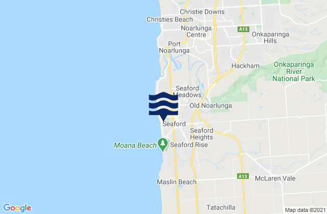 Old Noarlunga, Australiaの潮見表地図