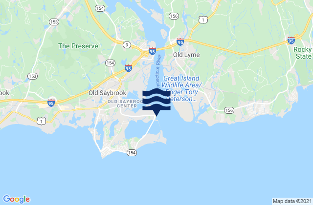 Old Saybrook Point, United Statesの潮見表地図