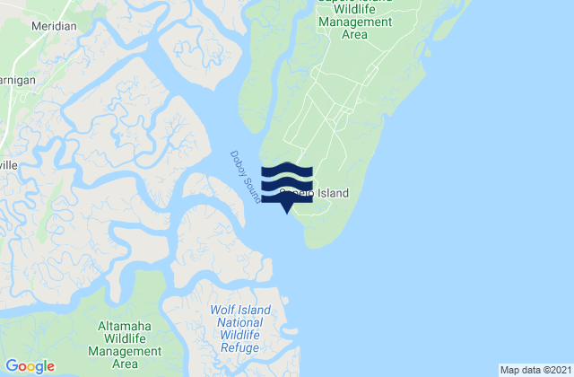 Old Tower (Sapelo Island), United Statesの潮見表地図