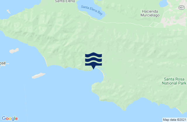 Ollies Point (Potrero Grande), Costa Ricaの潮見表地図