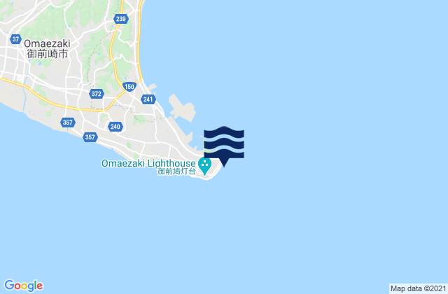 Omae Saki, Japanの潮見表地図