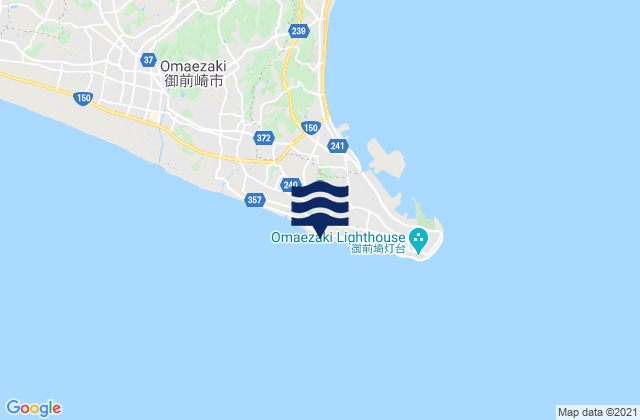 Omaezaki, Japanの潮見表地図