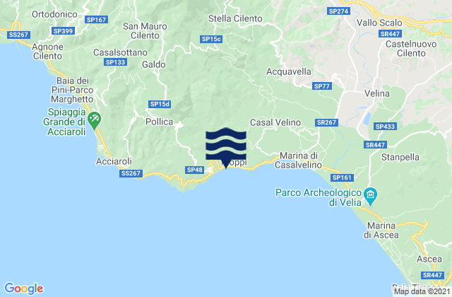 Omignano, Italyの潮見表地図