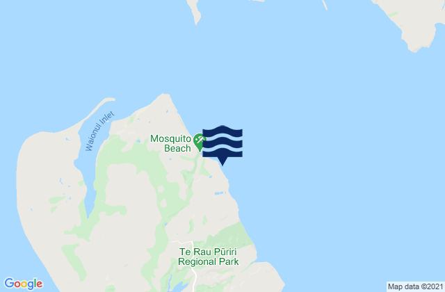 Omokoiti Bay, New Zealandの潮見表地図