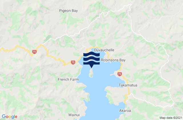 Onawe, New Zealandの潮見表地図
