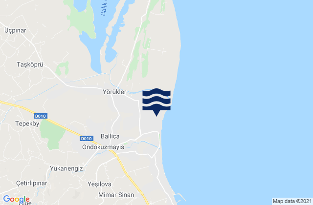 Ondokuzmayıs, Turkeyの潮見表地図