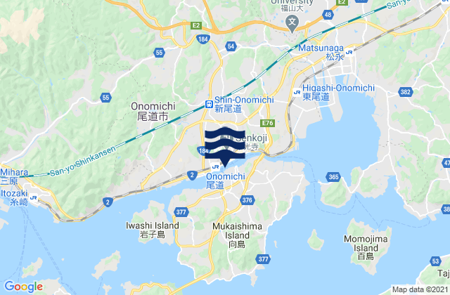 Onomiti, Japanの潮見表地図