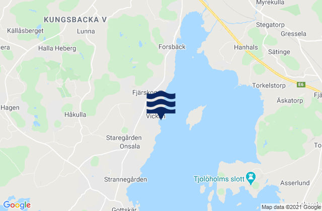 Onsala, Swedenの潮見表地図