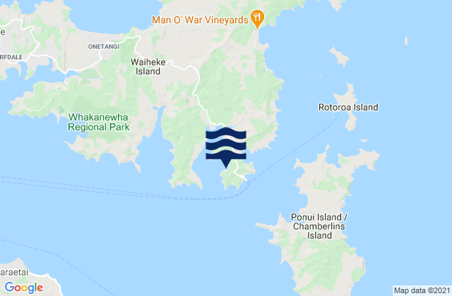 Orapiu Bay, New Zealandの潮見表地図