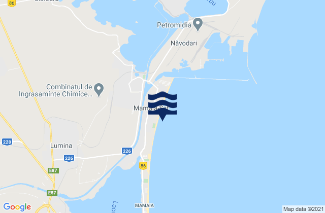 Oraş Nãvodari, Romaniaの潮見表地図