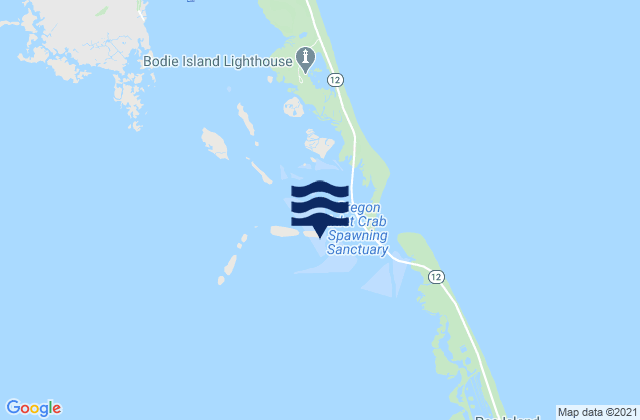 Oregon Inlet Channel, United Statesの潮見表地図