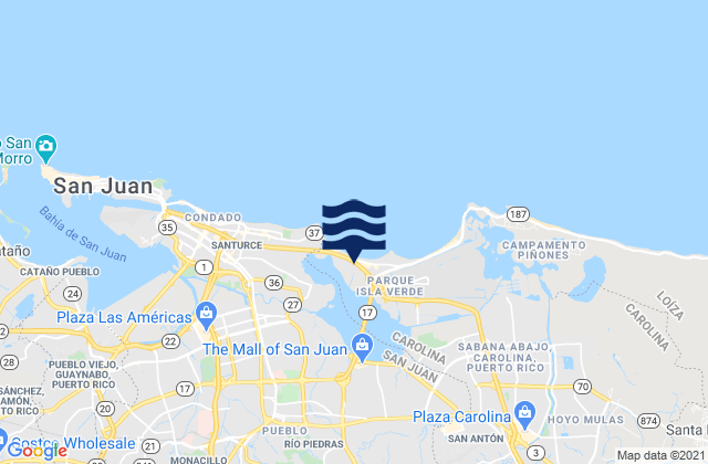 Oriente Barrio, Puerto Ricoの潮見表地図